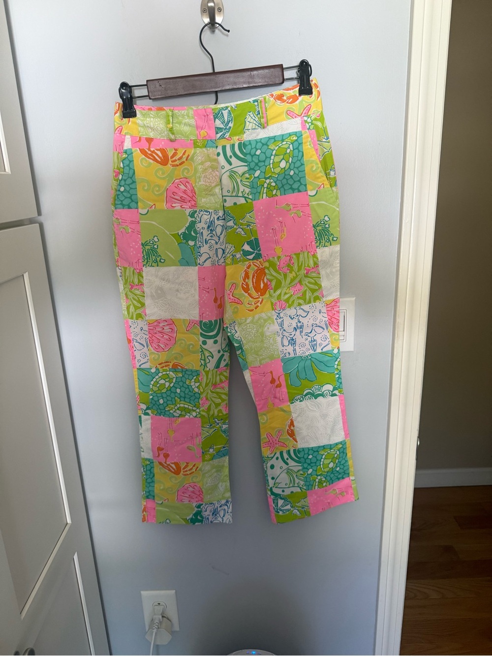 Vintage Lilly Pulitzer patchwork crop ankle pants
